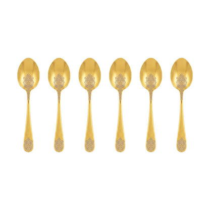 Theelepels goud set van 6