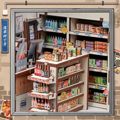 Doe-het-zelf huisje 15,5x13,7x22cm convenience store