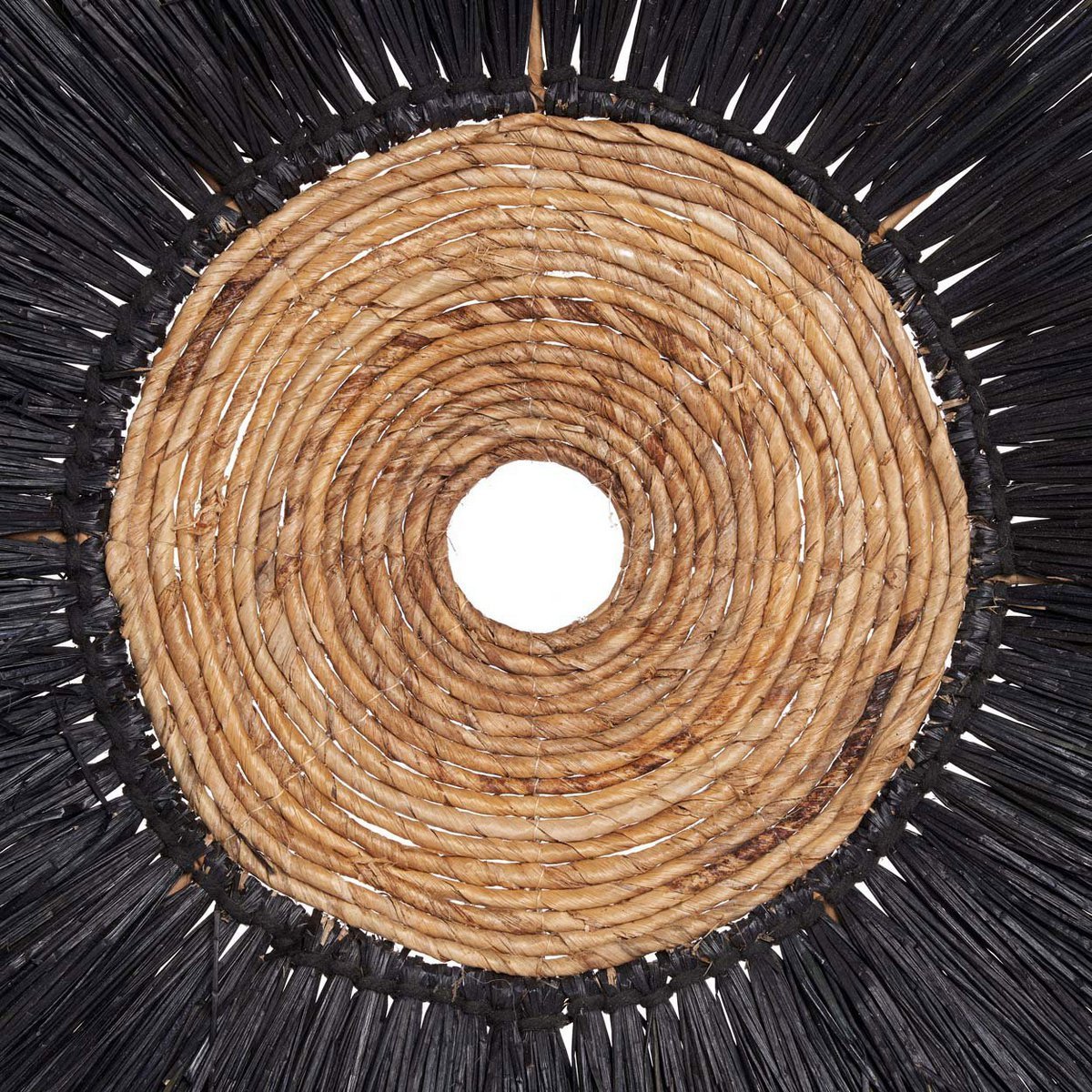 Muurdecoratie bananenbladeren natuurlijk zwart