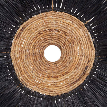 Muurdecoratie bananenbladeren natuurlijk zwart