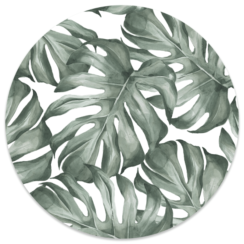 Wall circle leaf