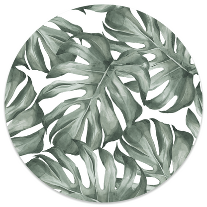 Wall circle leaf