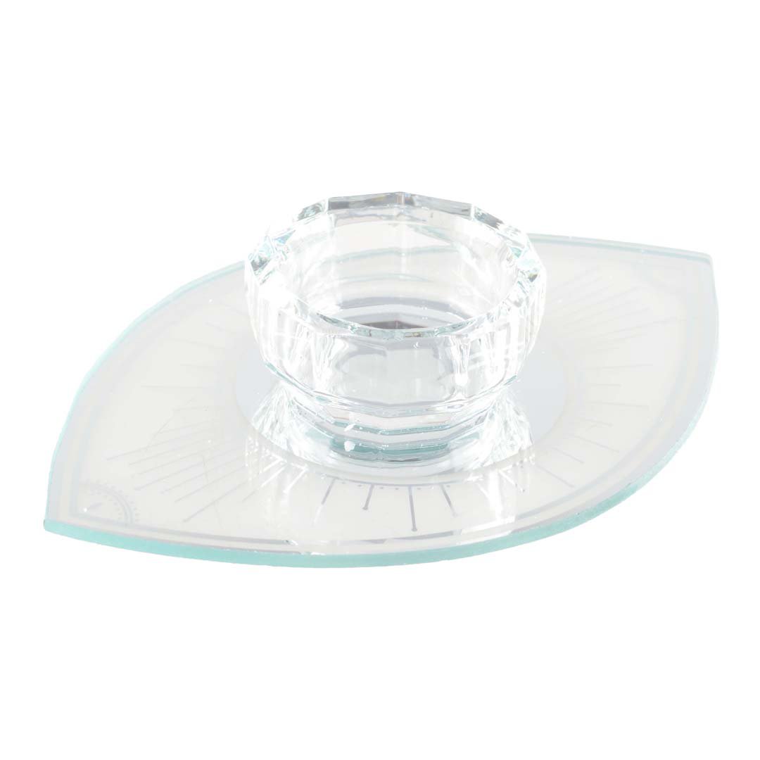 Oogspiegel ovaal 10x15 cm zilver glas