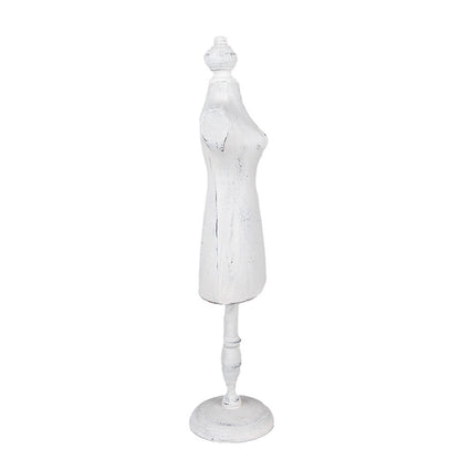 Jewellery Stand 13x11x51 cm White Wood Display Mannequin