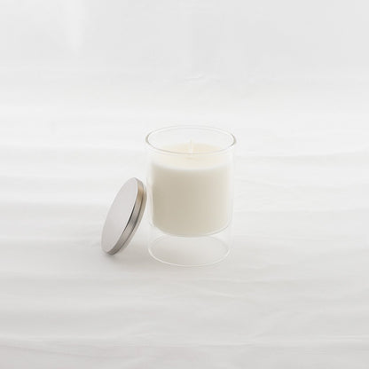 Witte kaars musk parfum 7x11.3 cm glas
