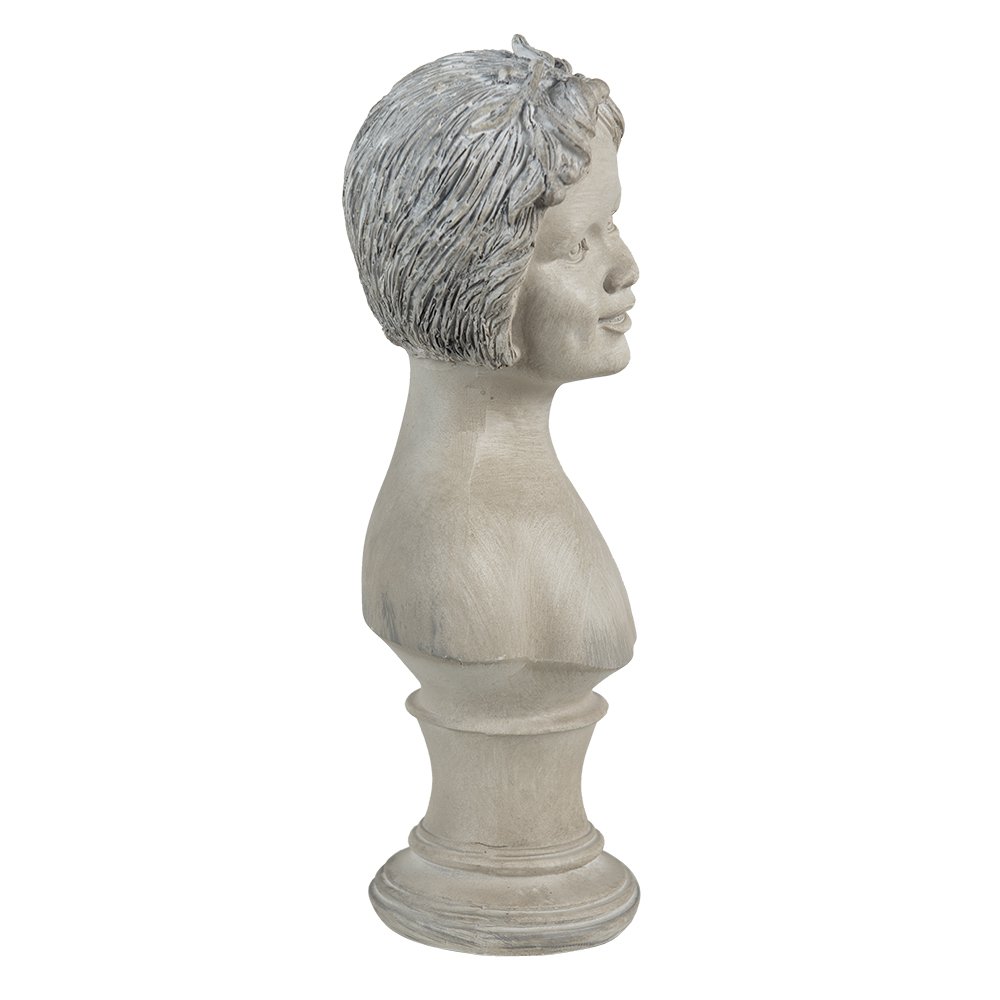 Beeld meisje 14x9x27 cm beige polyresin