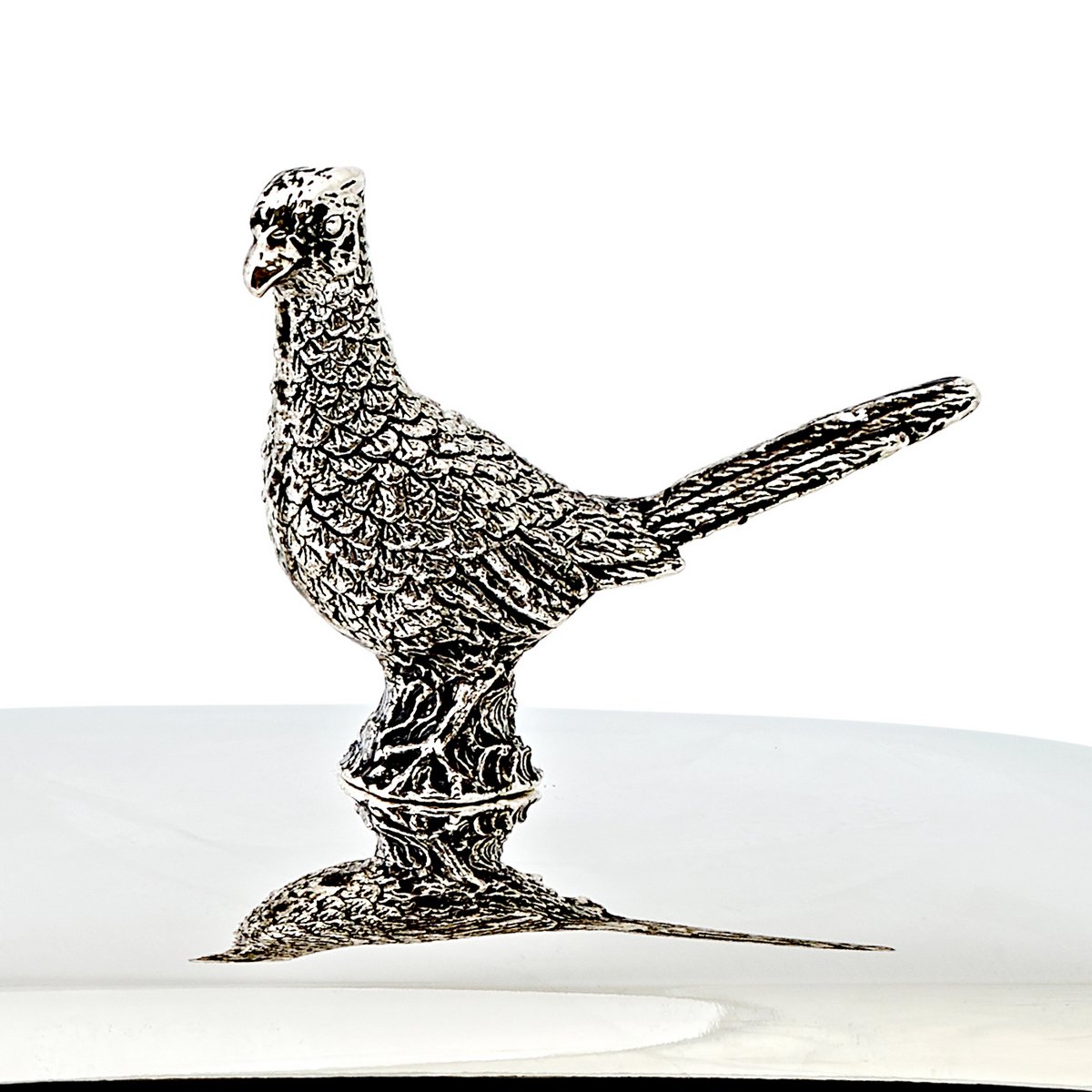 Boterdoos 18 cm staal zilver