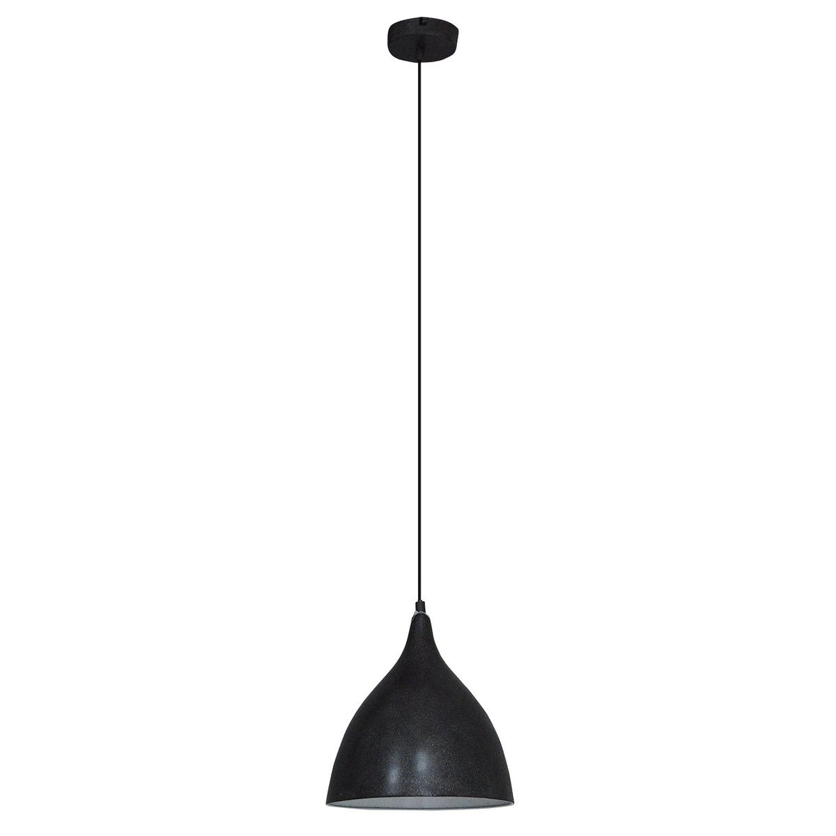 Hanglamp Pinhead 22x26 cm metaal zwart zilver wit