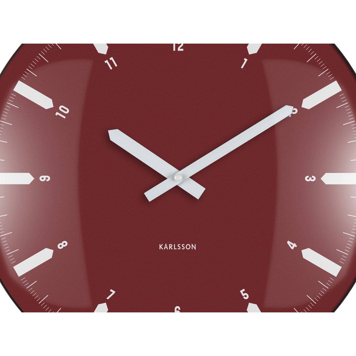 Wandklok 35 cm rood