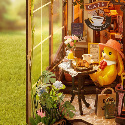 Robotime, DIY, Book Nook Holiday Café, TGB15, 23,2x6,5x31,6cm