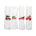 Servetringen kerst 4 stuks zink rood