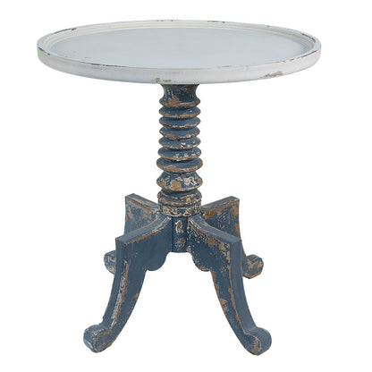 Bijzettafel Ø 70x77 cm wit grijs hout