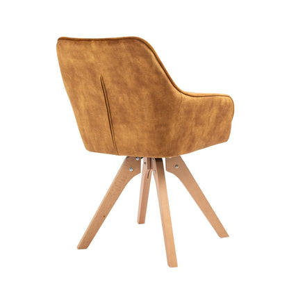 Vintage velvet armchair, gold
