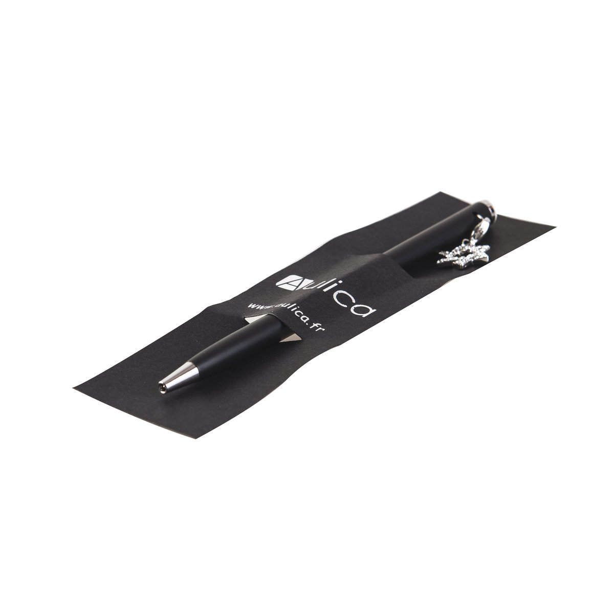 Black Ball Pen with diamond shield