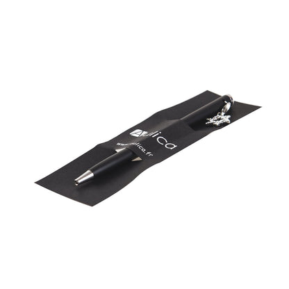 Black Ball Pen with diamond shield