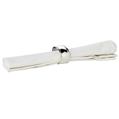 Servetringen set van 4 verzilverd 6 cm