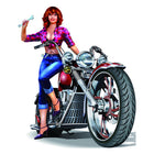 Tekstbord 60x50 cm ijzer blauw motor