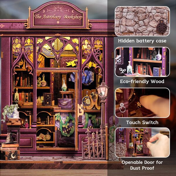 Cutebee, 3D DIY Huisje, The Astrology Bookshop, CWGC202,15,5x16x18cm