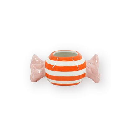 Bloempot 17x8x8 cm oranje roze dolomiet