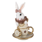 Decorative Figure Rabbit 8x8x14 cm White Plastic