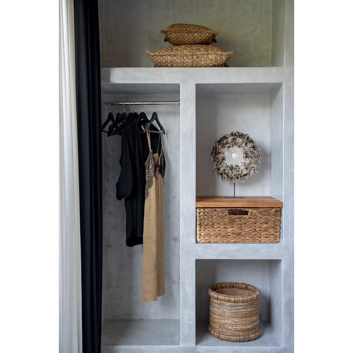 De Chuka-mand Ronde Handgemaakte Mand Van Waterhyacint