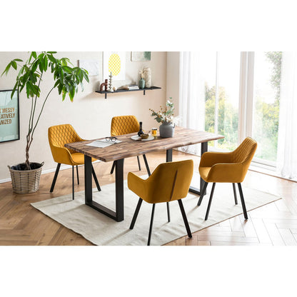 Set van 2 fauteuils geel