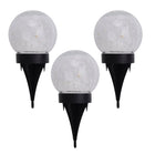 LED solar tafellamp set van 3 Ø12 cm wit