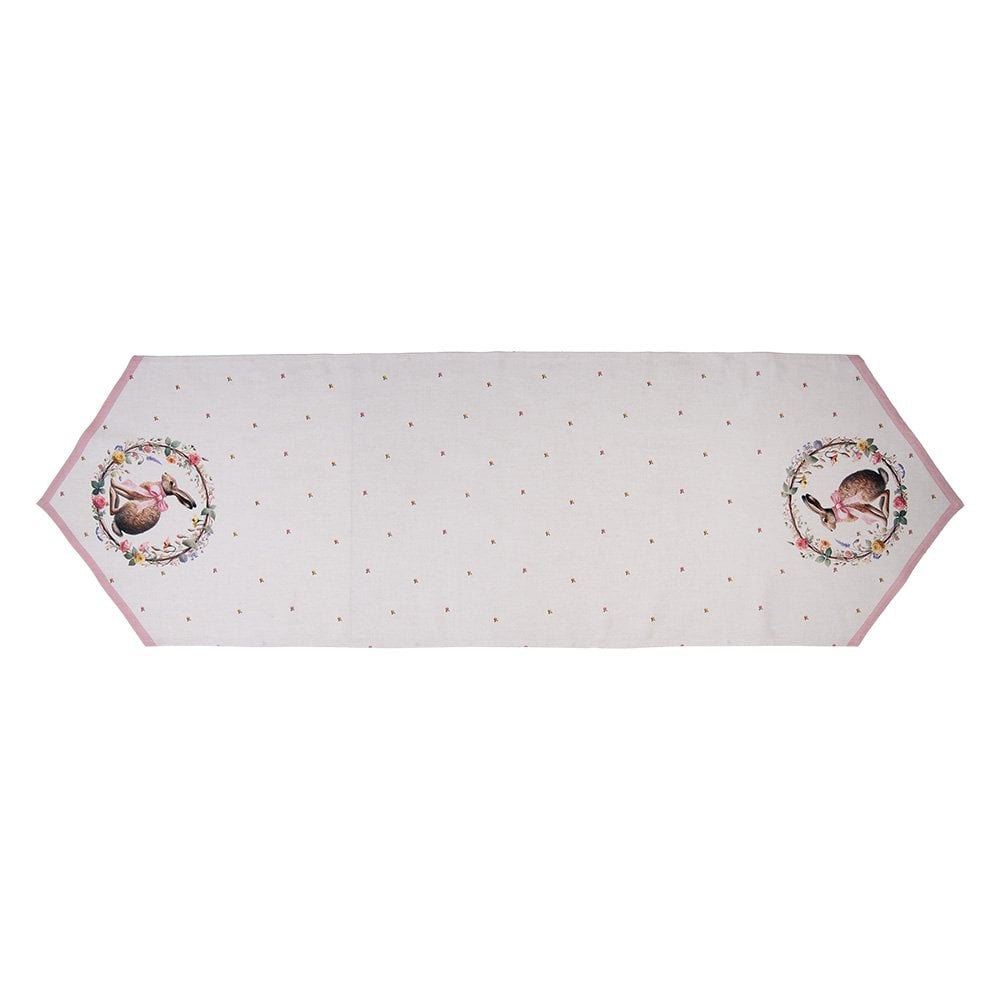 Table Runner 50x160 cm Beige Cotton