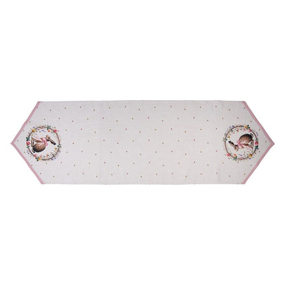 Table Runner 50x160 cm Beige Cotton