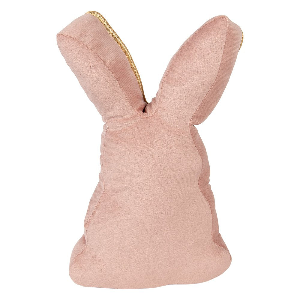 Deurstopper konijn roze polyester 20x7x31 cm