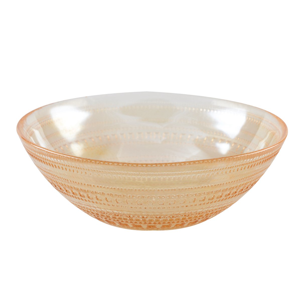Soepkom amber glas 16,5x16,5x5 cm