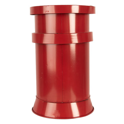Kerstdecoratie brievenbus Ø 24x38 cm rood metaal