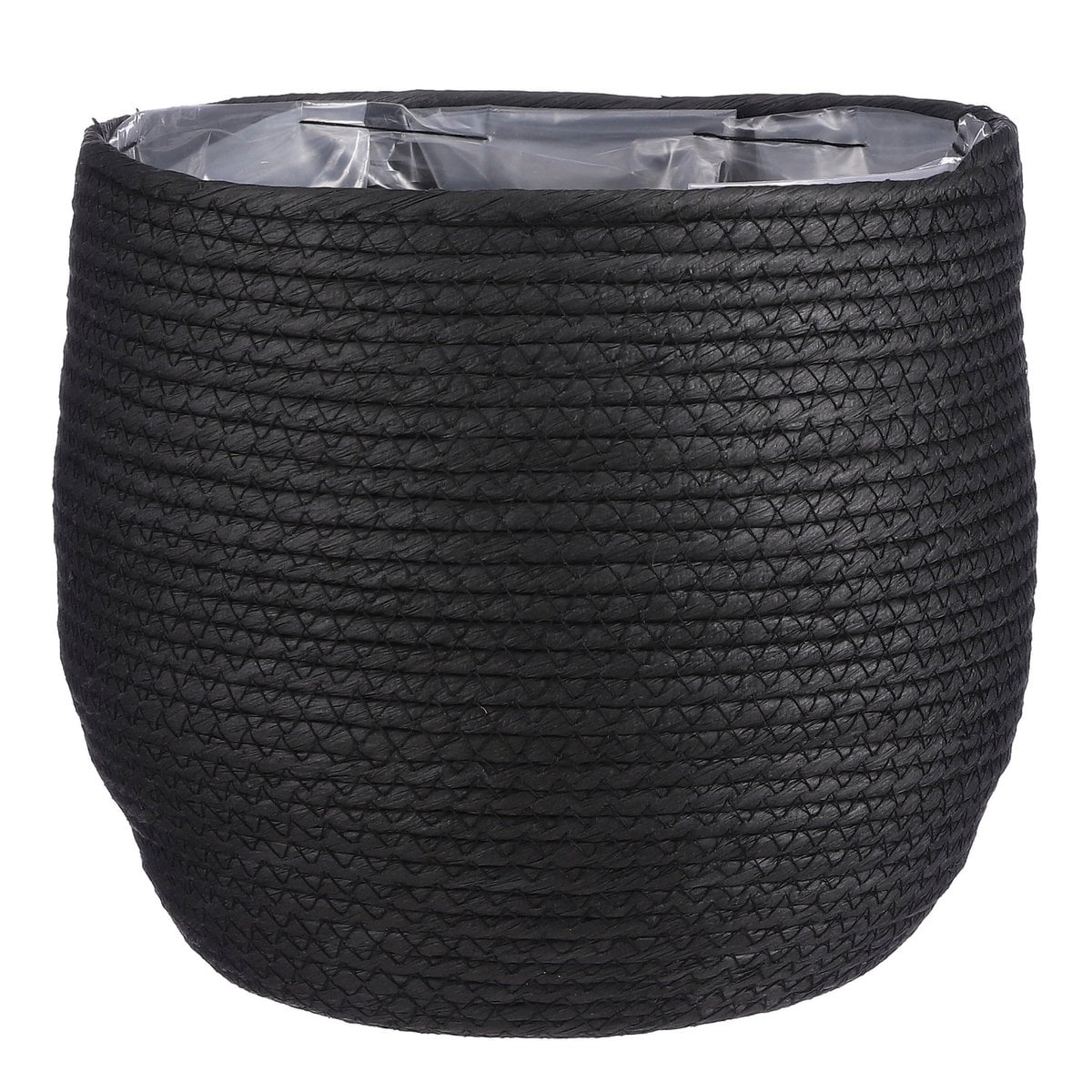 Plantenmand 26x24 cm zwart papier