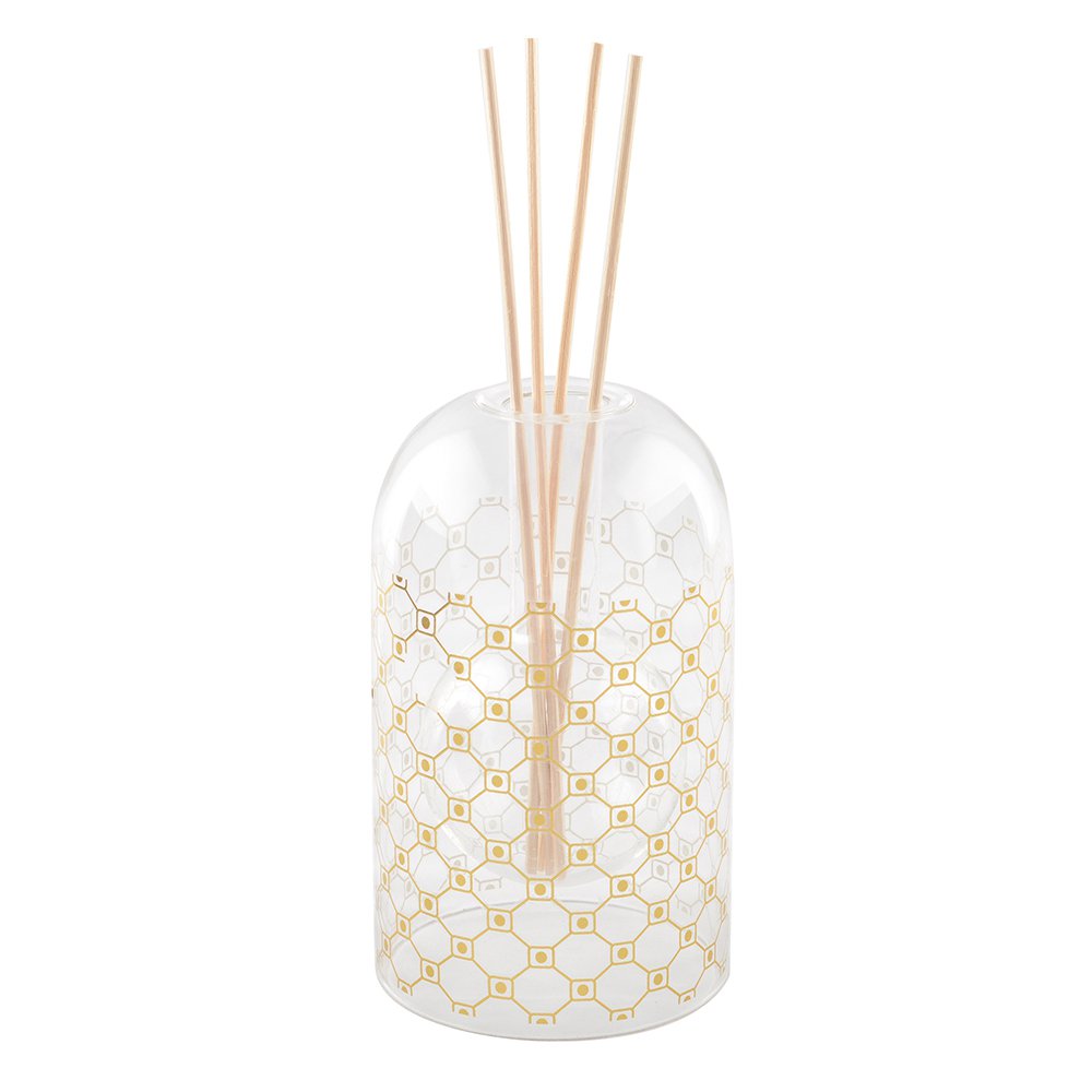 Diffuser glas goud 8,5x14 cm musk
