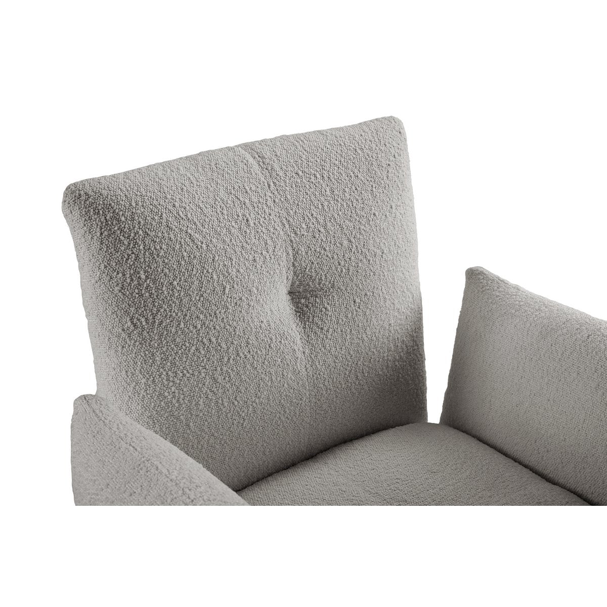 Fauteuil bouclé lichtgrijs 68x87x73.5 cm