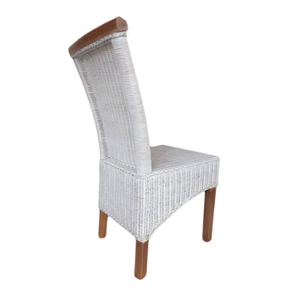 Eetkamerstoel Rattan Witte Perth Rotan Natuur Duurzaam