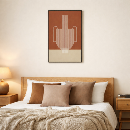Wanddecoratie 90x60x3 cm donkerbruin