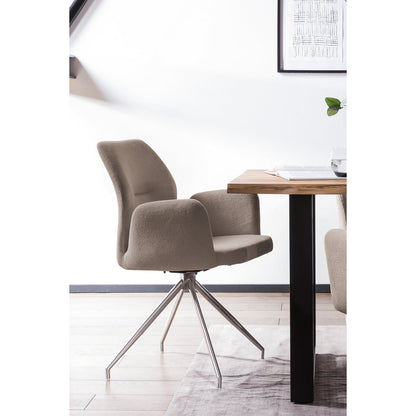 Fauteuil draaibaar 60x62x89 cm bruin pocketvering