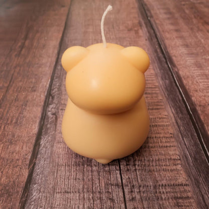 Vormkaars teddybeer 9 cm sojawas lavendel