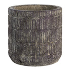 Bloempot Ø 20 cm bruin betonlook keramiek