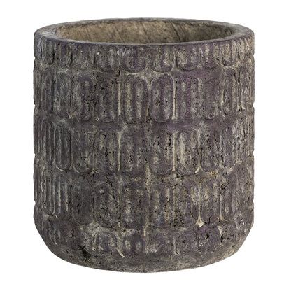Bloempot Ø 20 cm bruin betonlook keramiek