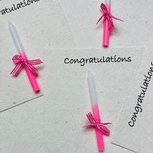 Luna Leena 2x Greeting Card With Pink Candle Congratulations Nepal