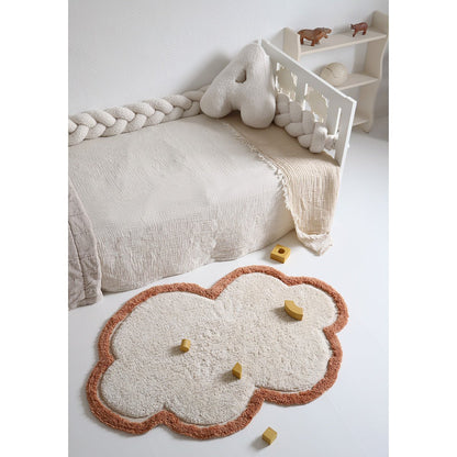 Kinderkamer tapijt wolk Little Nimbus Toffee 100% katoen