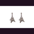 Zout en peper set Eiffeltoren zilver metaal 4x4x8 cm