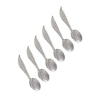 Theelepels 6 stuks metaal zilver 10,8 cm