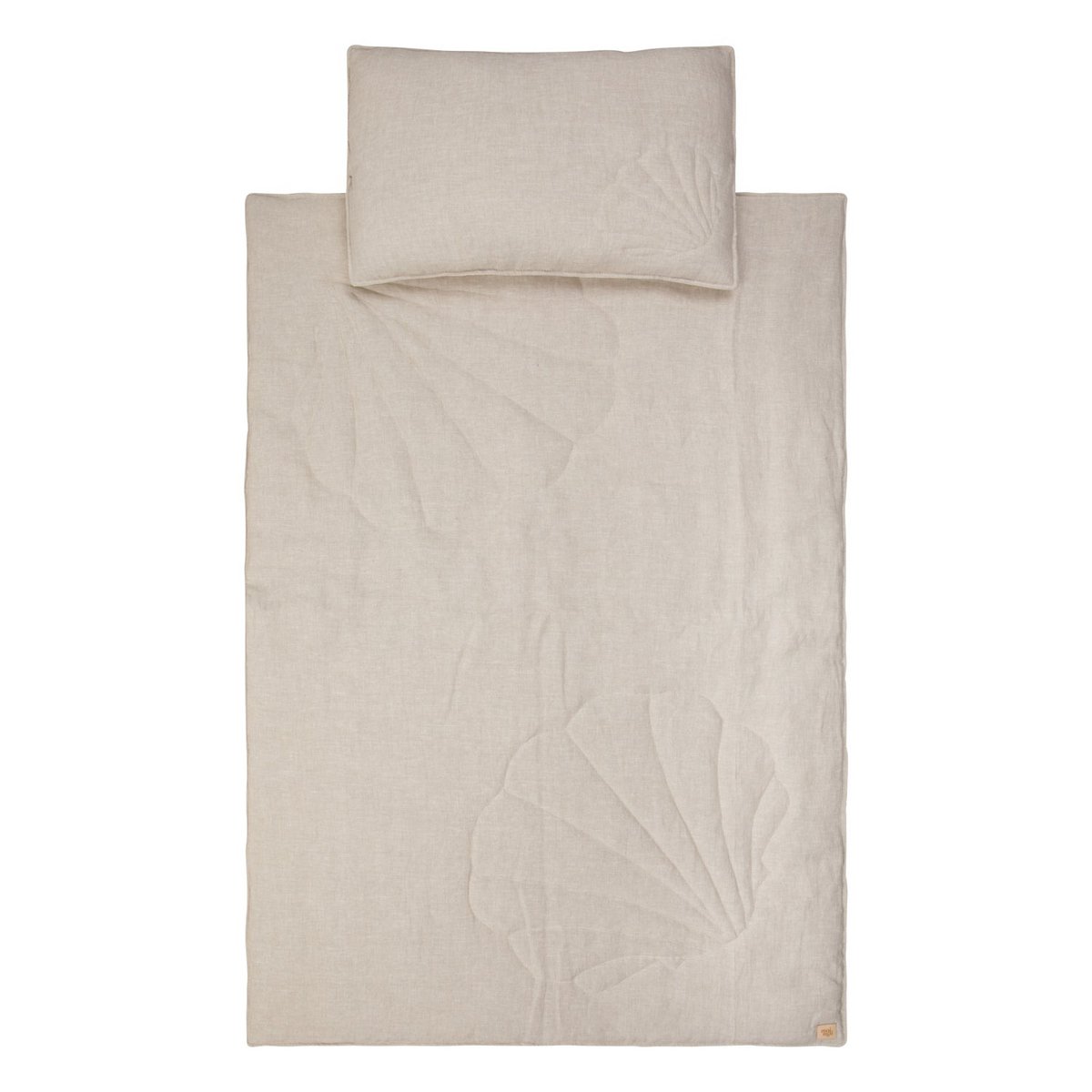 Kinder overtrekset linnen 90x135 cm beige