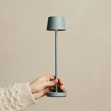 Tafellampen set 8x grijs draadloos oplaadbaar met laadstation
