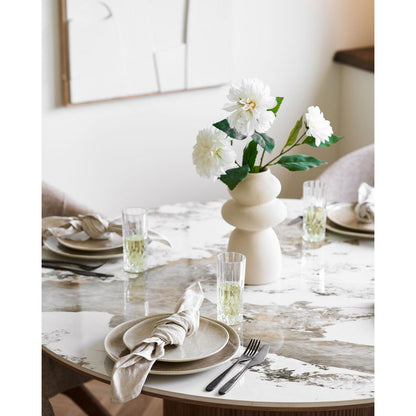Dinerbord keramiek ø27 cm beige set van 4