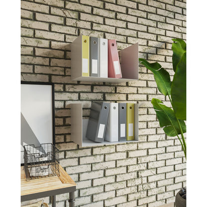 Wandrek wit metaal 60x15x10 cm