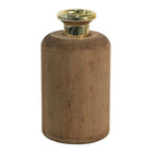 Vase Ø 9x17 cm Brown Wood Decoration Vase